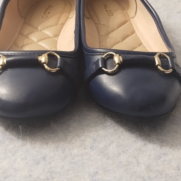 Aldo Navy Ballet Flat Shoes, Size 8.5 - Picture 4 of 4